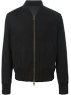 Ami Alexandre Mattiussi Bomber Jacket, Men's, Size: Large, Black, Spandex/elastane/wool