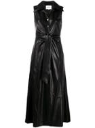 Nanushka Sleeveless Belted Shirt Dress - Black