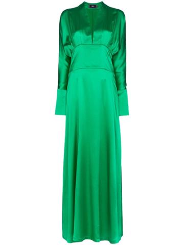 Taller Marmo Elvira Silk Long Dress - Green