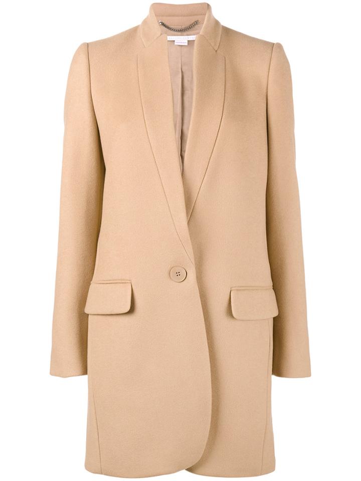 Stella Mccartney Bryce Single Breasted Coat - Nude & Neutrals
