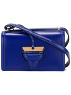 Loewe Triangle Detail Shoulder Bag, Women's, Blue, Calf Leather