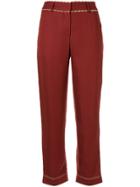 Peter Pilotto Straight-leg Cord Detail Trousers - Red