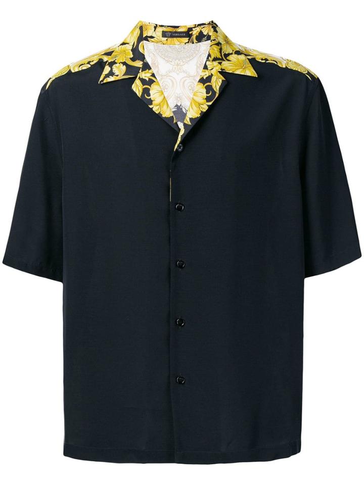 Versace Baroque Print Logo Shirt - Black