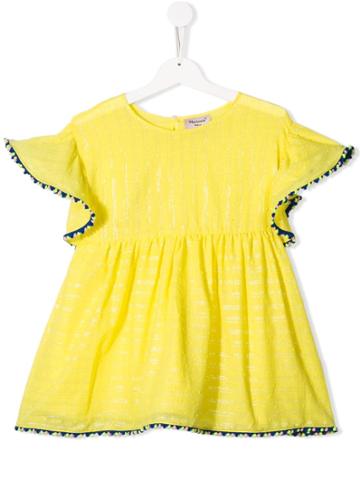 Mariuccia Milano Kids Pompom Trimmed Blouse - Yellow