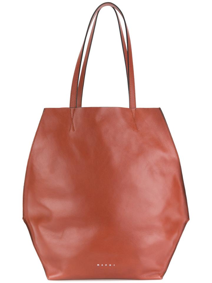 Marni Top Handle Tote Bag - Brown