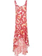 Onia Martine Hibiscus Print Silk Dress - Red
