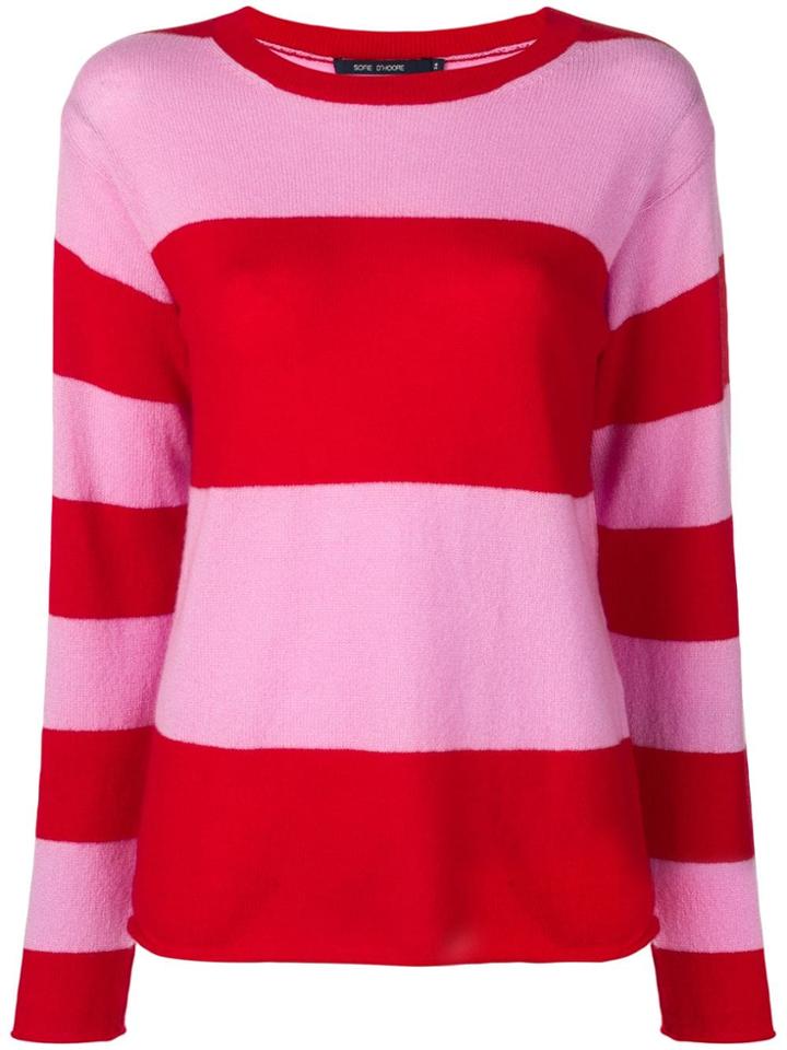 Sofie D'hoore Striped Crew Neck Sweater - Red
