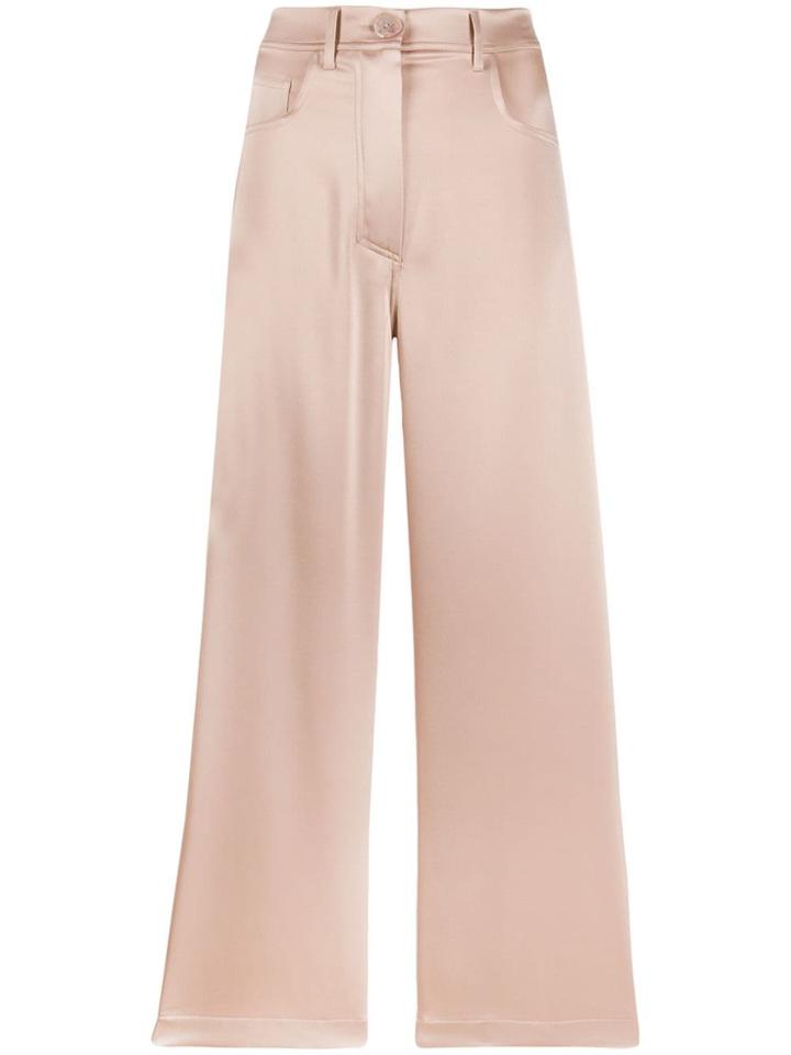 Nanushka Satin Trousers - Neutrals