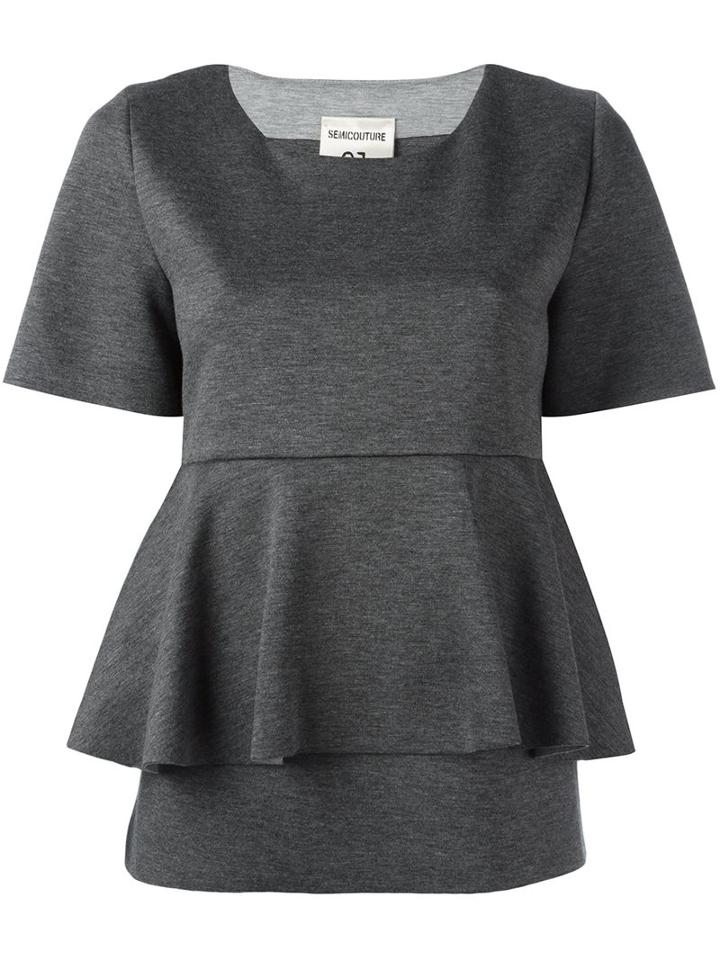 Erika Cavallini 'semicouture 01' Top, Women's, Size: Xl, Grey, Polyamide/spandex/elastane/viscose