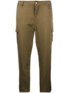 Twin-set Cropped Cargo Trousers, Women's, Size: 30, Green, Cotton