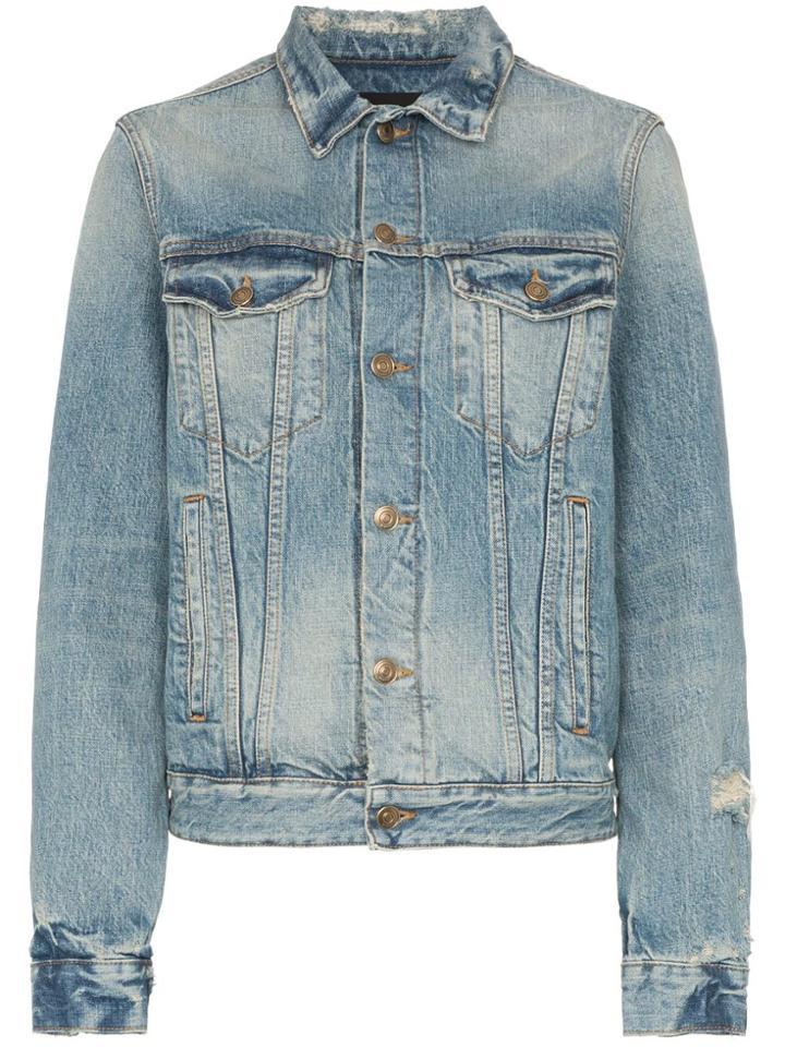 Alanui Desert Landscape Denim Jacket - Blue