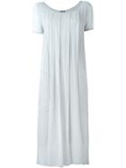 Kristensen Du Nord Chest Pleated Mid-length Dress, Women's, Size: 1, Grey, Cotton/silk/spandex/elastane