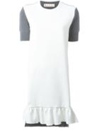Marni Ruffled Hem Dress, Women's, Size: 42, White, Cotton/nylon/spandex/elastane/virgin Wool