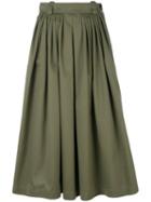 Golden Goose Deluxe Brand - Full Midi Skirt - Women - Cotton/spandex/elastane/wool - 42, Green, Cotton/spandex/elastane/wool