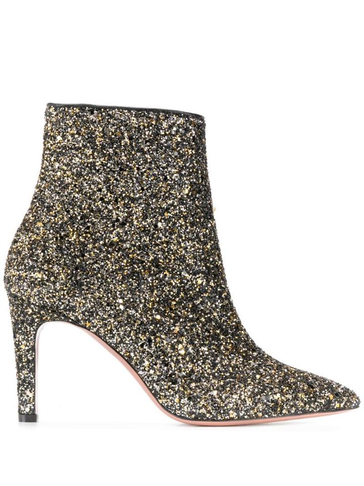 P.a.r.o.s.h. Glittered Ankle Boots - Black
