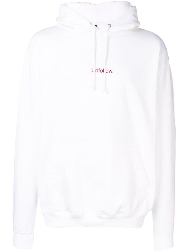 F.a.m.t. Unfollow Print Hoodie - White