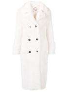 Urbancode Double Breasted Faux Fur Coat - White