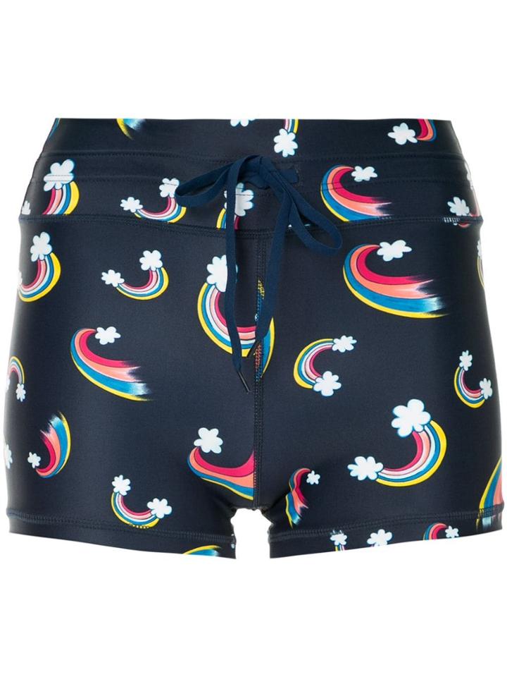 The Upside Rainbow Track Shorts - Blue