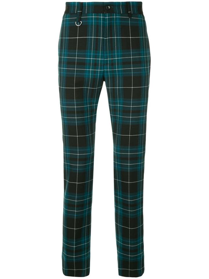Monkey Time Regular Fit Check Trousers - Green