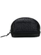Diesel Logo Quilted Make-up Bag - Black