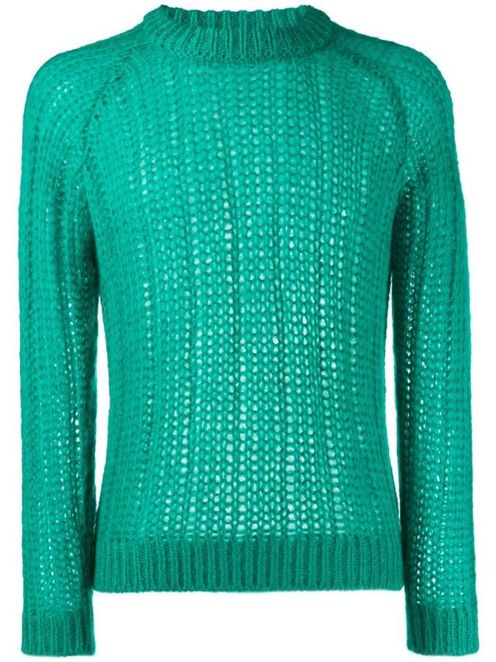Prada Cable Knit Jumper - Green