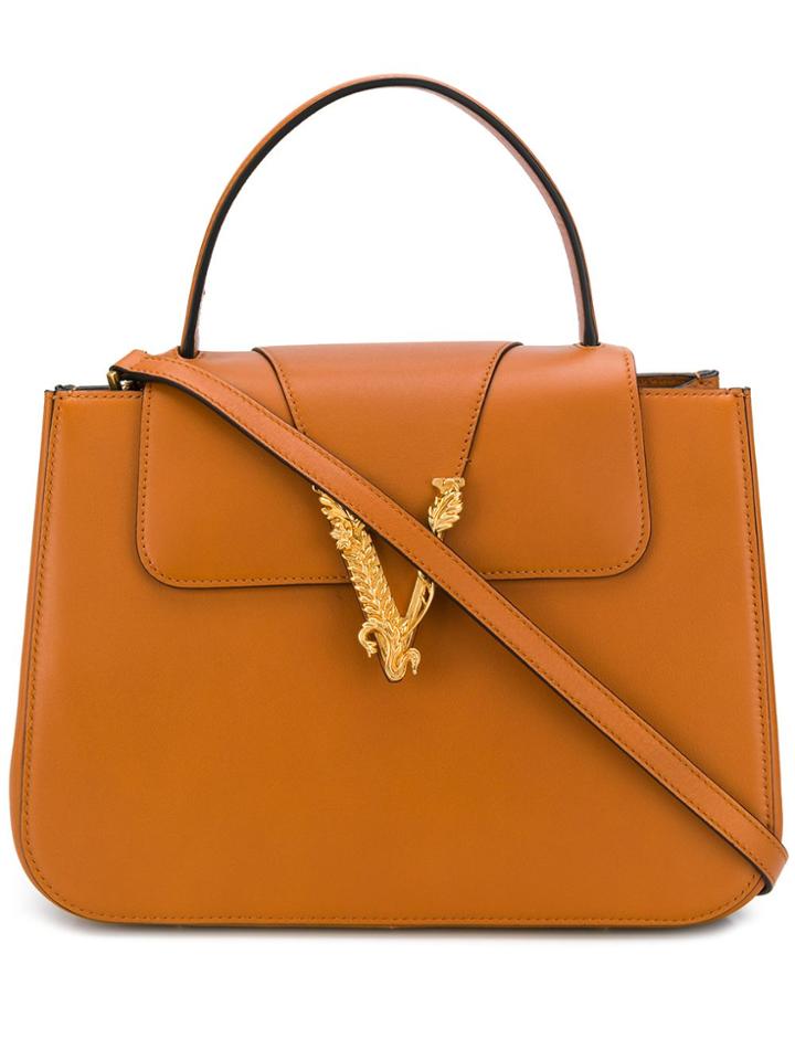 Versace Virtus Tote Bag - Brown