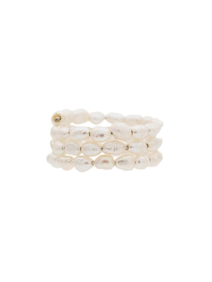 Holly Ryan White Pearl Spiral Ring