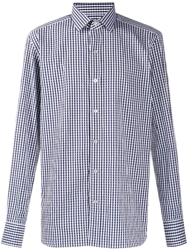 Tom Ford Check Slim-fit Shirt - Blue