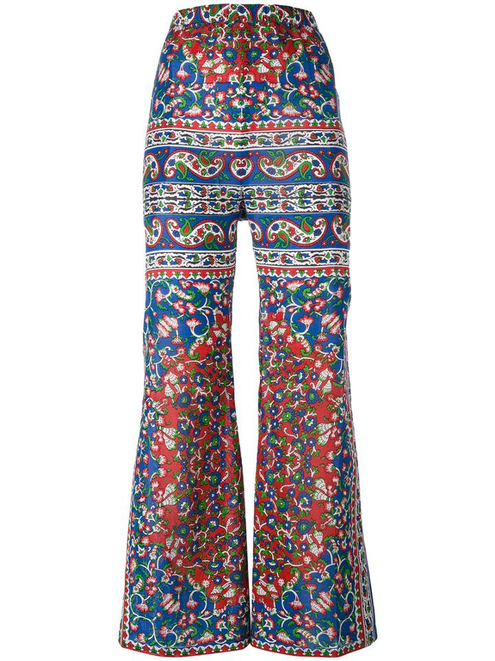Mes Demoiselles - Floral Print Flared Trousers - Women - Cotton/viscose - 38, Cotton/viscose