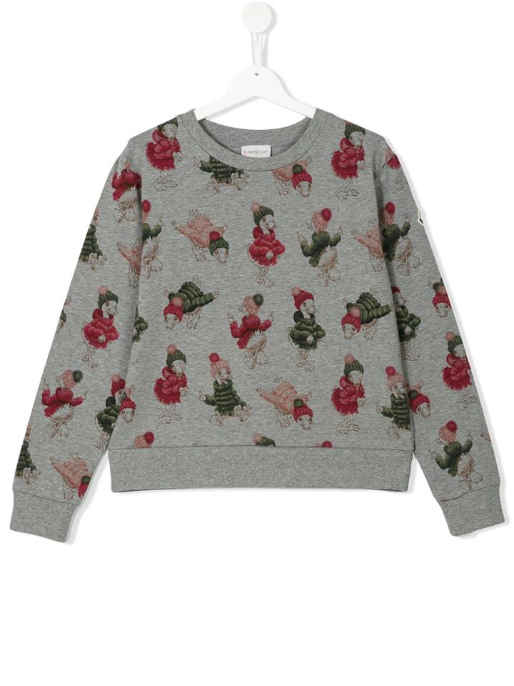 Moncler Kids Duck Print Sweatshirt - Multicolour