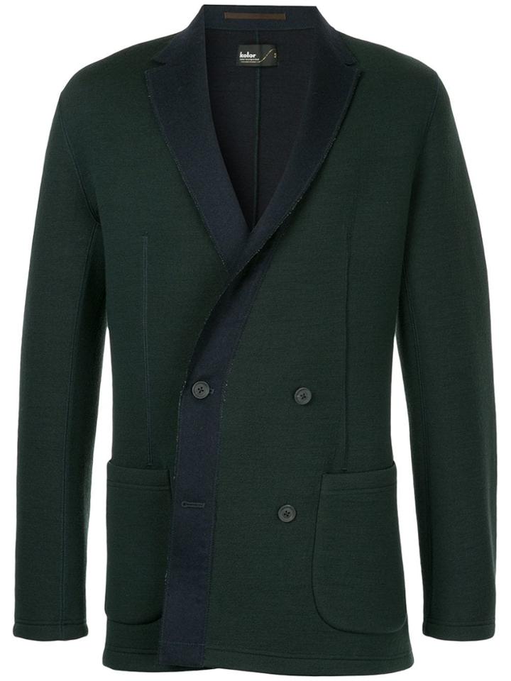 Kolor Jersey Double Breasted Blazer - Green