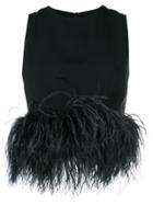 16arlington Feathered Blouse - Black