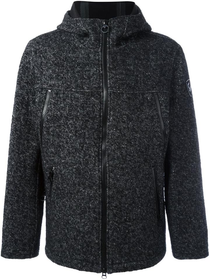 Rossignol Bonded Hooded Jacket, Men's, Size: 50, Black, Acrylic/polyamide/polyester/alpaca