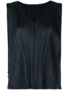 Pleats Please By Issey Miyake - Pleated Tank Top - Women - Polyester - 3, Women's, Black, Polyester