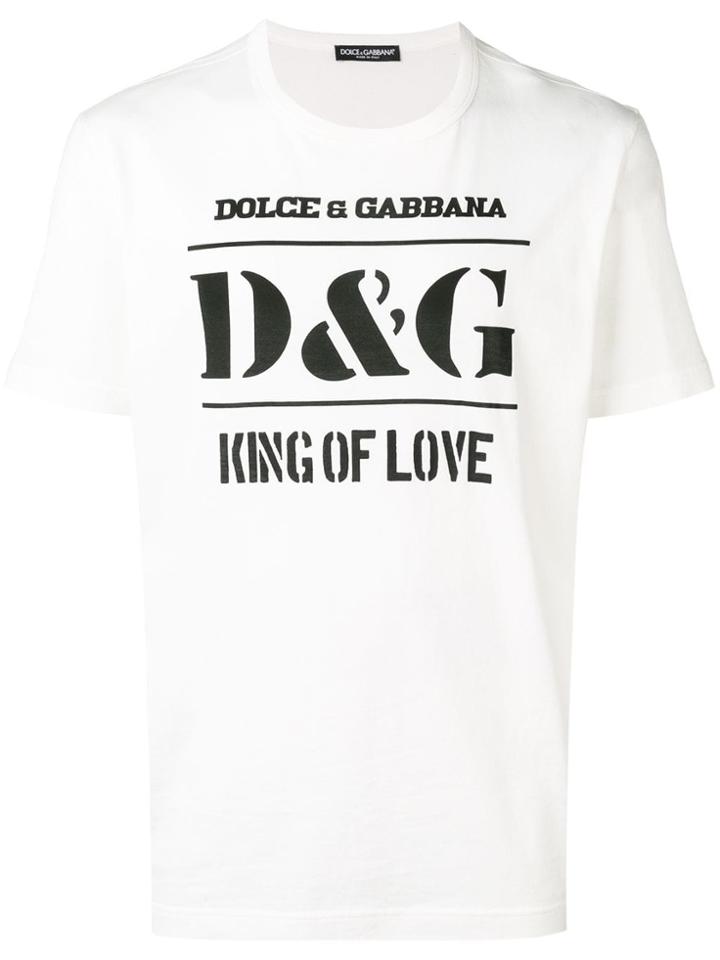 Dolce & Gabbana 'king Of Love' T-shirt - White