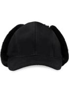 Prada Sheepskin Side Hat - Black