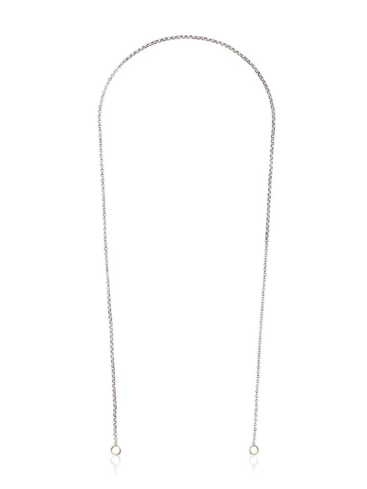 Marla Aaron Silver 14k Gold Loops Rolo Chain Necklace - Metallic