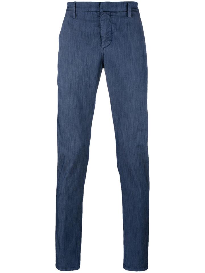 Dondup Gaubert Chinos, Men's, Size: 35, Blue, Cotton/polyester/spandex/elastane