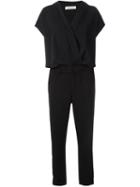 P.a.r.o.s.h. Wrap Front Jumpsuit, Women's, Size: Xs, Black, Polyester