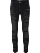 Philipp Plein Illegal Fight Club Skinny Jeans, Women's, Size: 27, Black, Cotton/spandex/elastane