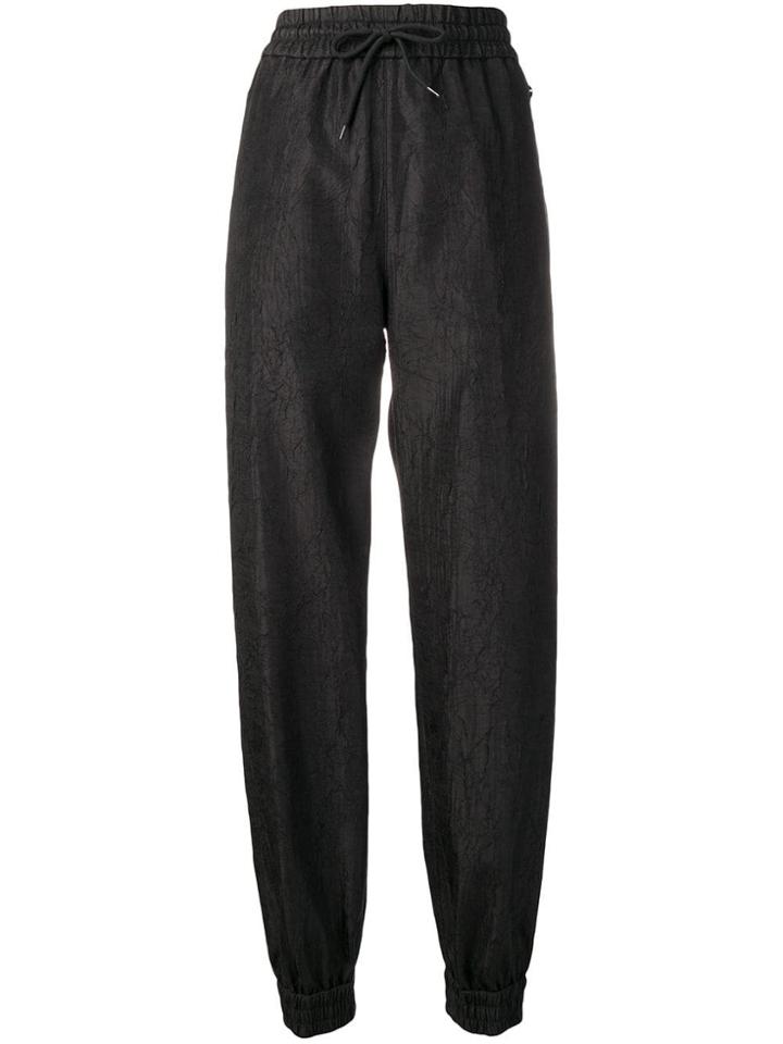Msgm High Rise Tapered Trousers - Black