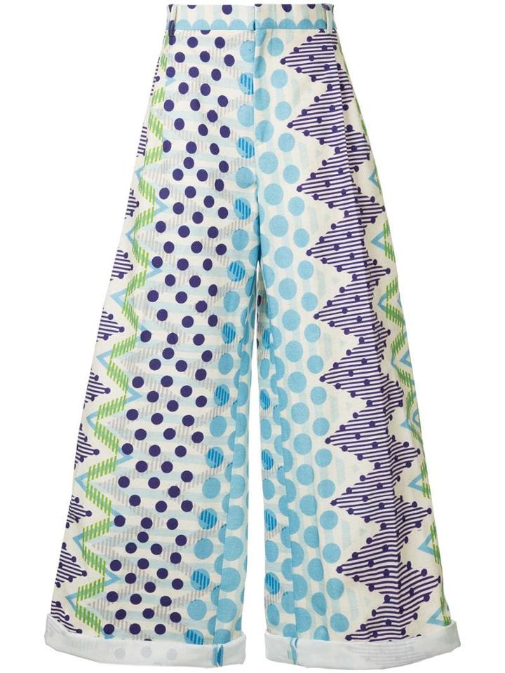 Walter Van Beirendonck Pre-owned Geometric Printed Loose-fit Trousers