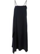 Helmut Lang Side Drape Slip Dress, Women's, Size: Xs, Blue, Acetate/viscose