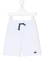 Macchia J Kids Embroidered Logo Shorts, Toddler Boy's, Size: 3 Yrs, White