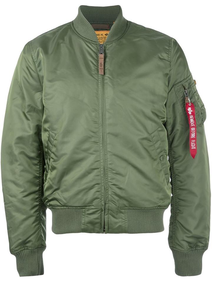 Alpha Industries Classic Flight Jacket, Men's, Size: Large, Green, Nylon/polyester