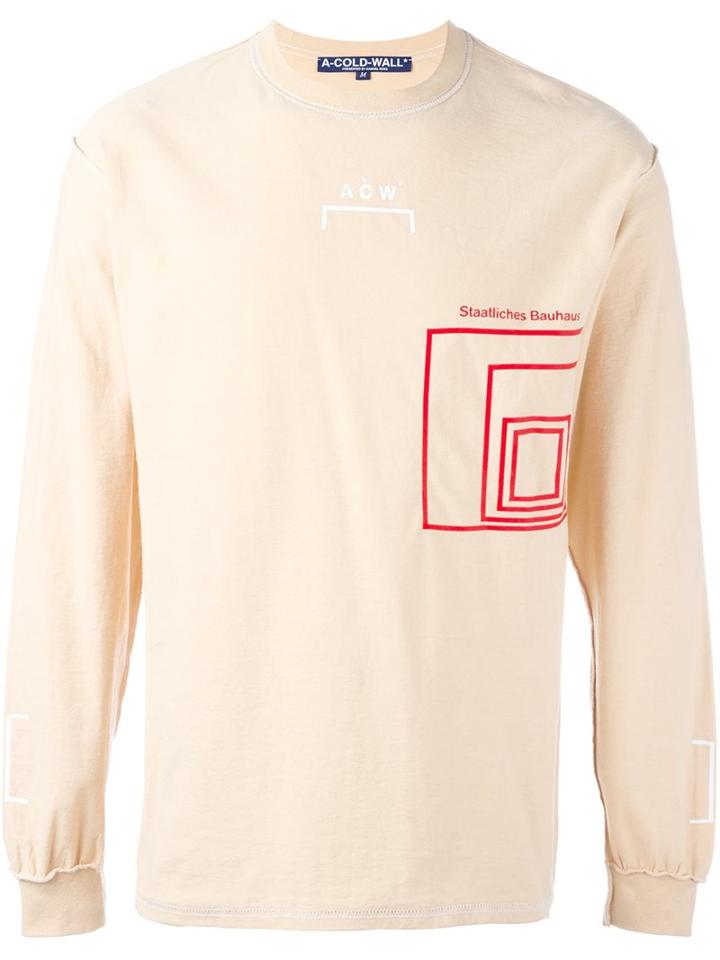 A-cold-wall* 'bauhaus' T-shirt, Men's, Size: Medium, Nude/neutrals, Cotton