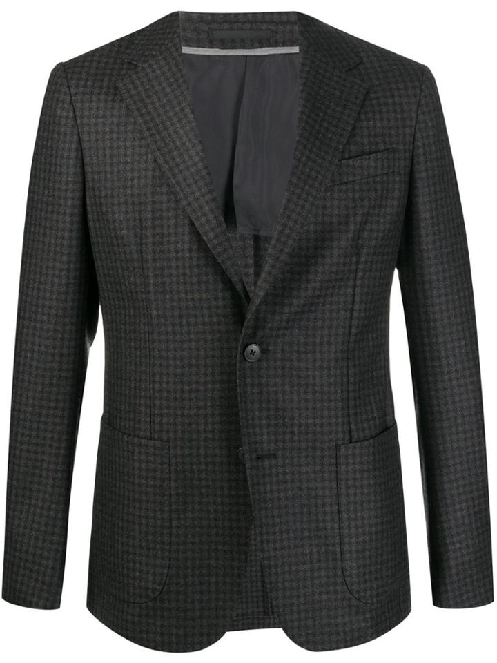 Z Zegna Check Knit Blazer - Grey