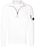 Cp Company Half Zip Sweatshirt - White