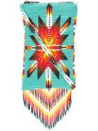 Jessie Western Beaded Fringes Crossbody Bag - Green