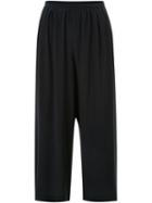 Megan Park Cropped Trousers, Women's, Size: 12, Black, Silk